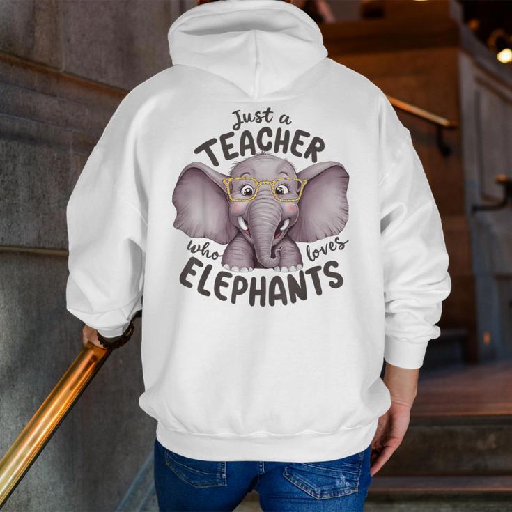 Just a Teacher Who Loves Elephants Elephant Lover Educator Men Zip Up Hoodie Back Print, funny gift Just a Teacher Who Loves Elephants Elephant Lover Educator Men Zip Up Hoodie Back Print, funny gift