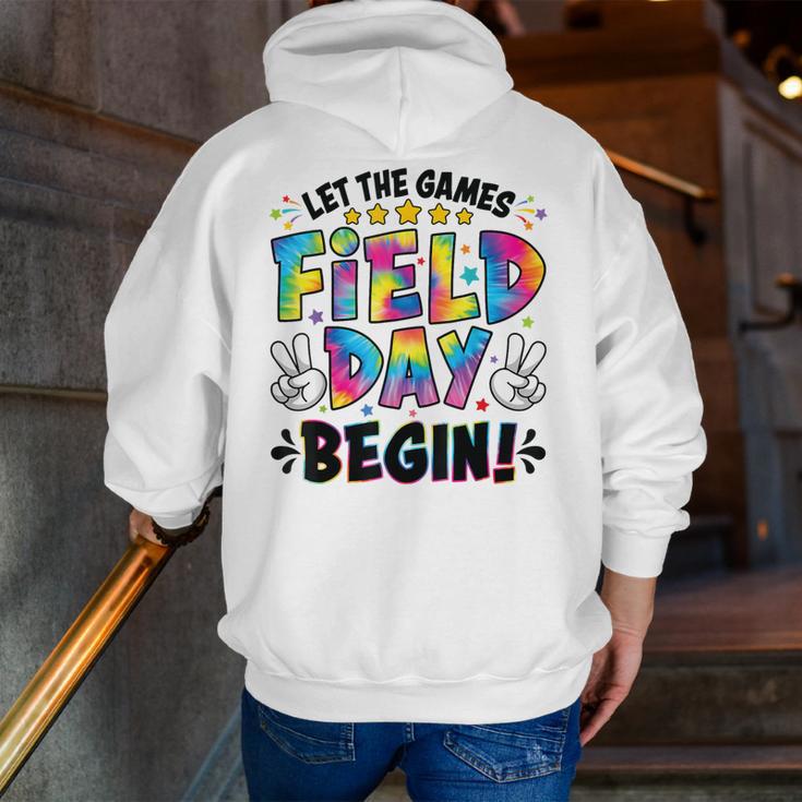 Let The Games Field Day Begin Tie Dye Adults Teacher Kids Men Zip Up Hoodie Back Print, funny gift Let The Games Field Day Begin Tie Dye Adults Teacher Kids Men Zip Up Hoodie Back Print, funny gift