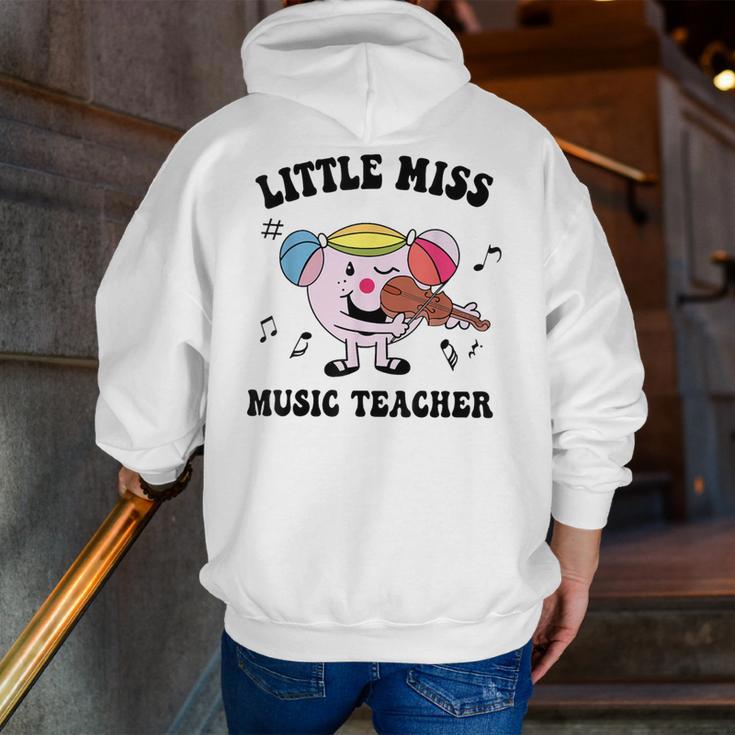 Little Miss Music Teacher Music Teacher Team Men Zip Up Hoodie Back Print, funny gift