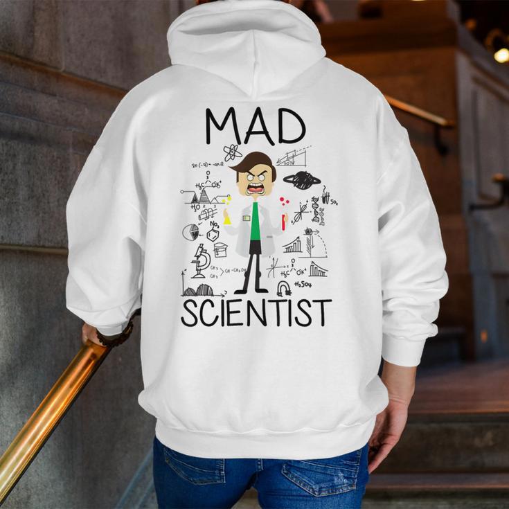 Mad Scientist Shirt Kids Boys Youth Science Teacher Men Zip Up Hoodie Back Print, Science Teacher Hoodies, funny gift