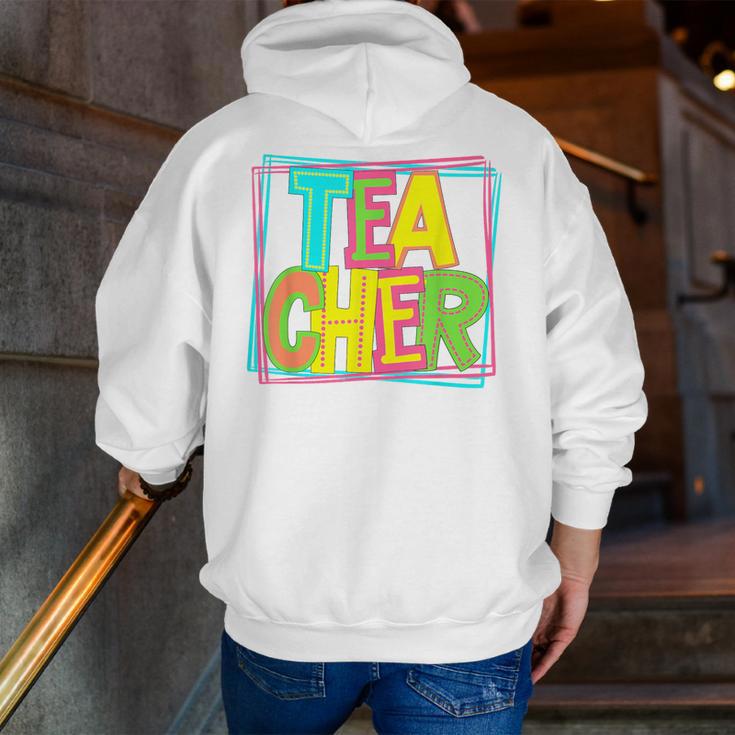Neon Retro Teacher Cute Teacher Team New Teacher Back To Sch Men Zip Up Hoodie Back Print, funny gift Neon Retro Teacher Cute Teacher Team New Teacher Back To Sch Men Zip Up Hoodie Back Print, funny gift