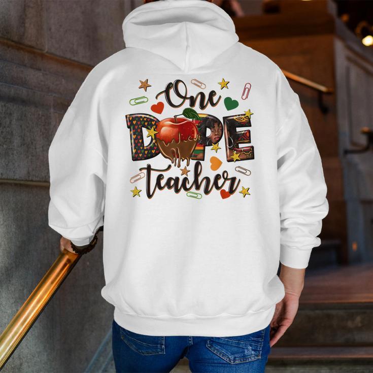 One Dope Teacher Men Zip Up Hoodie Back Print, funny gift One Dope Teacher Men Zip Up Hoodie Back Print, funny gift