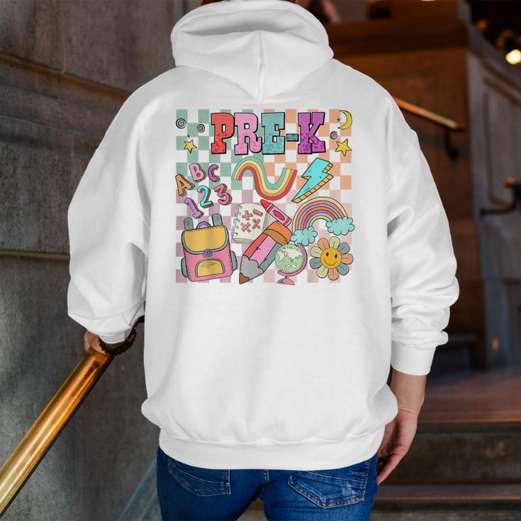 Pre K Back To School Teacher Student Men Women Kids Men Zip Up Hoodie Back Print, funny gift Pre K Back To School Teacher Student Men Women Kids Men Zip Up Hoodie Back Print, funny gift