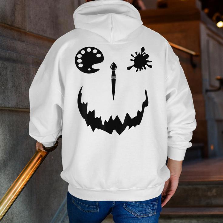 Pumpkin Artist Halloween Art Teacher Men Zip Up Hoodie Back Print, funny gift Pumpkin Artist Halloween Art Teacher Men Zip Up Hoodie Back Print, funny gift