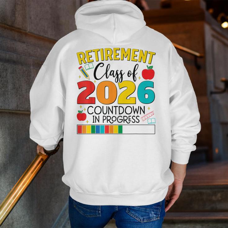 Retirement Class Of 2026 Countdown In Progress Teacher Men Zip Up Hoodie Back Print, funny gift Retirement Class Of 2026 Countdown In Progress Teacher Men Zip Up Hoodie Back Print, funny gift