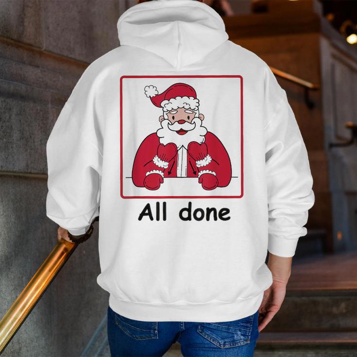 Retro All Done Christmas Special Ed Teacher Team Santa Women Men Zip Up Hoodie Back Print, funny gift Retro All Done Christmas Special Ed Teacher Team Santa Women Men Zip Up Hoodie Back Print, funny gift