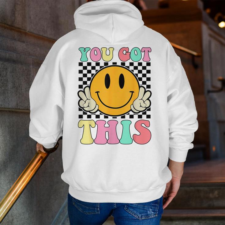 You Got This Retro Smile Motivational Testing Day Teacher Men Zip Up Hoodie Back Print, funny gift You Got This Retro Smile Motivational Testing Day Teacher Men Zip Up Hoodie Back Print, funny gift