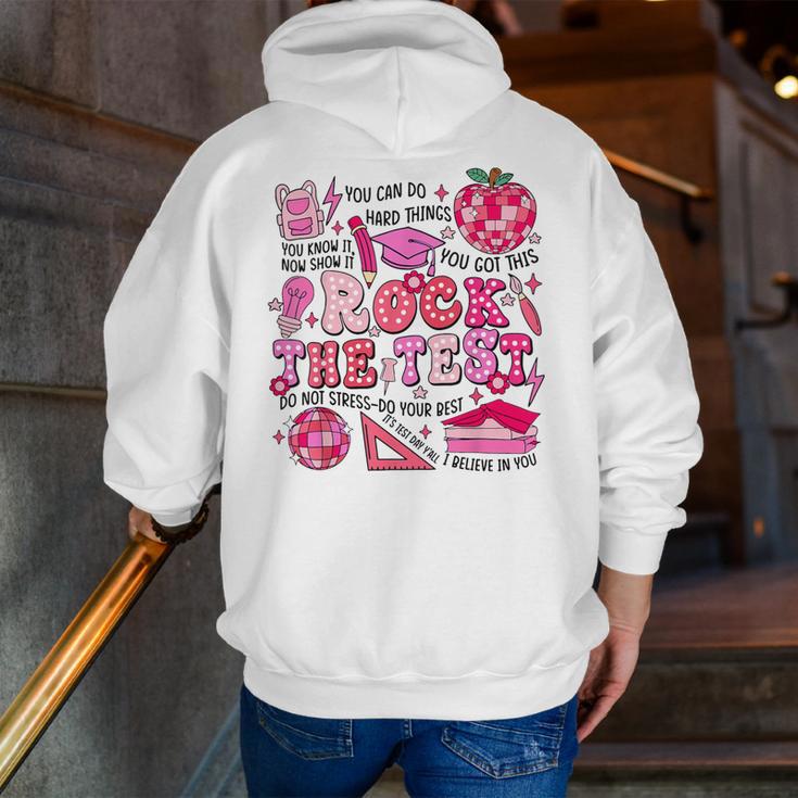 Rock The Test Testing Day Don't Stress Do Your Best Teacher For Men Women Girls Kids Men Zip Up Hoodie Back Print, funny gift Rock The Test Testing Day Don't Stress Do Your Best Teacher For Men Women Girls Kids Men Zip Up Hoodie Back Print, funny gift