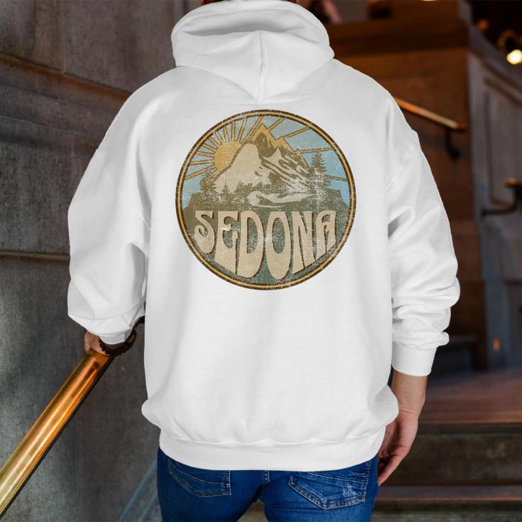 Sedona Arizona Nature Mountains Hiking Outdoors Men Zip Up Hoodie Back Print, funny gift