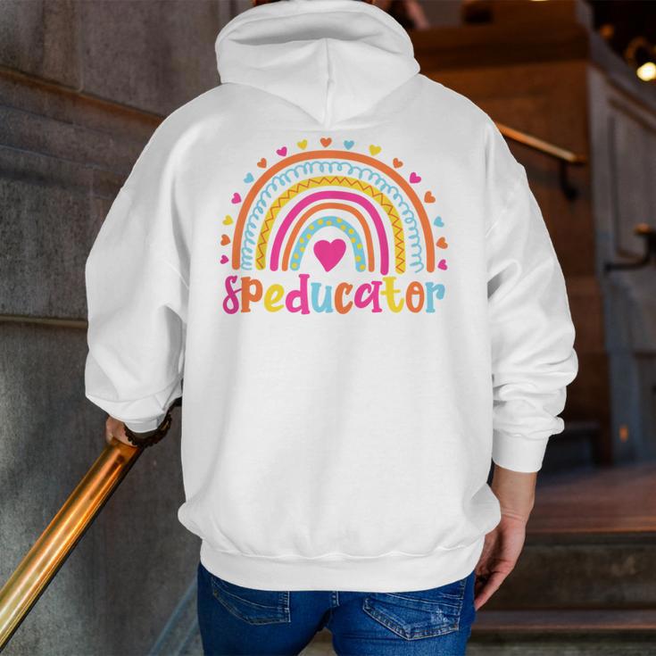 Speducator Special Education Teacher Sped Ed Men Zip Up Hoodie Back Print, funny gift