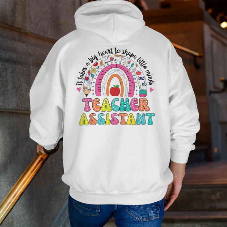 It Takes A Big Heart To Shape Little Minds Teacher Assistant Men Zip Up Hoodie Back Print, funny gift It Takes A Big Heart To Shape Little Minds Teacher Assistant Men Zip Up Hoodie Back Print, funny gift