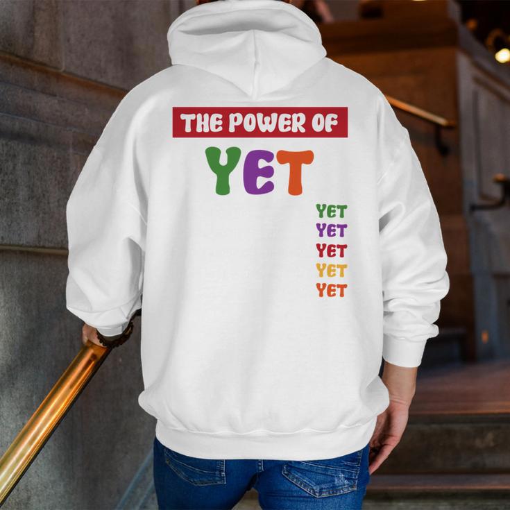 Teacher Growth Mindset Power Of Yet Men Zip Up Hoodie Back Print, funny gift