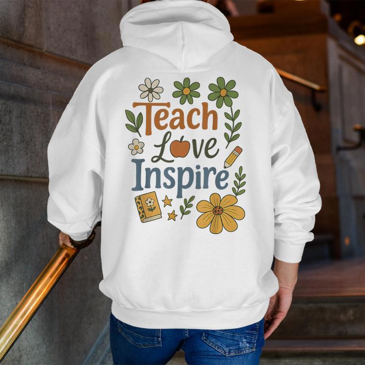 Teacher Inspire Love Men Zip Up Hoodie Back Print, funny gift Teacher Inspire Love Men Zip Up Hoodie Back Print, funny gift