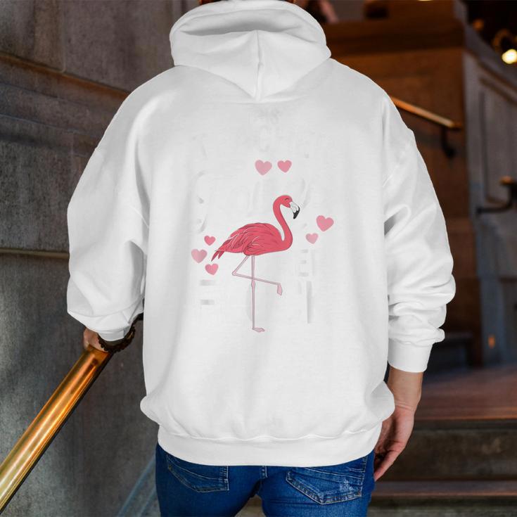 This Teacher Loves Her Flock Flamingo Teacher Class Men Zip Up Hoodie Back Print, funny gift