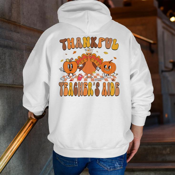 Thankful Teacher's Aide Thanksgiving Autumn Fall Women Men Men Zip Up Hoodie Back Print, funny gift Thankful Teacher's Aide Thanksgiving Autumn Fall Women Men Men Zip Up Hoodie Back Print, funny gift