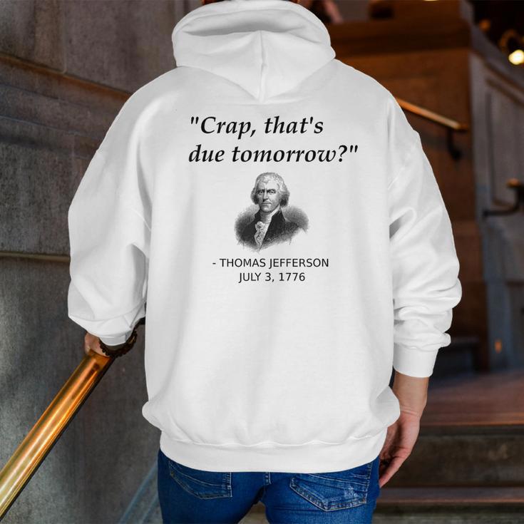 Thomas Jefferson USA History Teacher Student Men Zip Up Hoodie Back Print, History Teacher Hoodies, funny gift