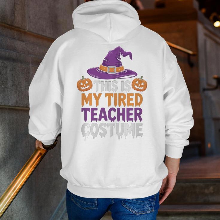 This Is My Tired Teacher Costume Halloween Premium Tri-Blend Men Zip Up Hoodie Back Print, funny gift This Is My Tired Teacher Costume Halloween Premium Tri-Blend Men Zip Up Hoodie Back Print, funny gift
