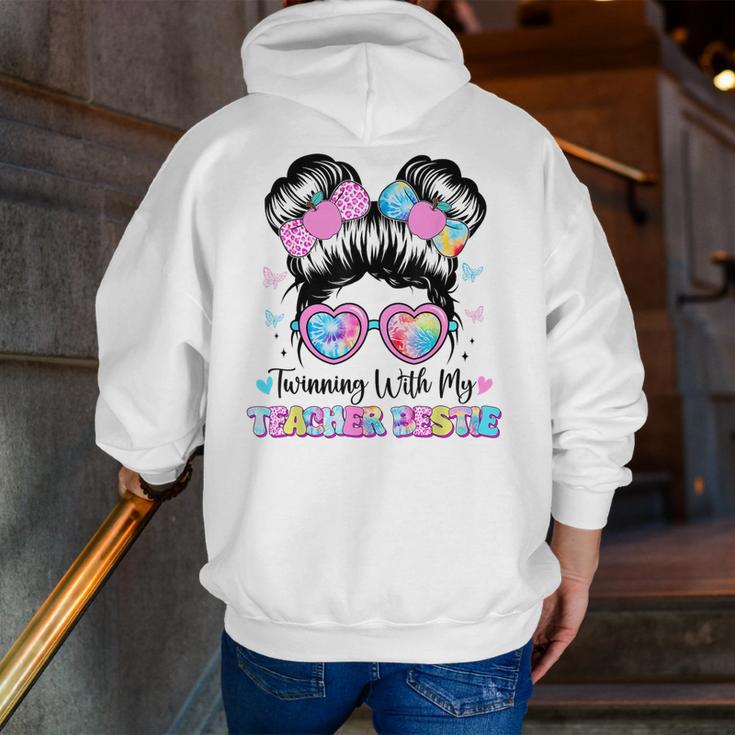 Twinning With My Teacher Bestie Twin Day Friends Teacher Men Zip Up Hoodie Back Print, funny gift Twinning With My Teacher Bestie Twin Day Friends Teacher Men Zip Up Hoodie Back Print, funny gift