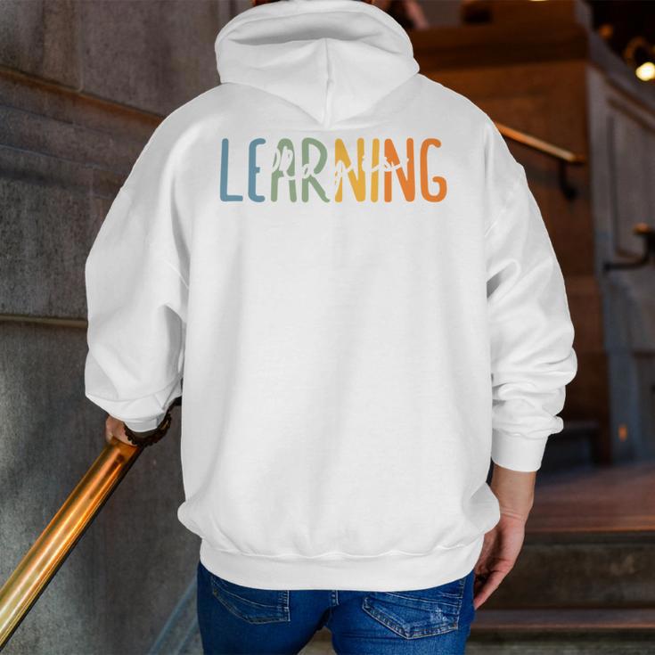 Vintage Play Is Learning Back To School Toddler Teacher Men Zip Up Hoodie Back Print, funny gift