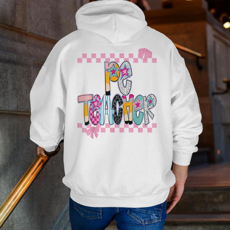 Women PE Teacher Back To School Physical Education Teacher Men Zip Up Hoodie Back Print, Pe Teacher Hoodies, funny gift