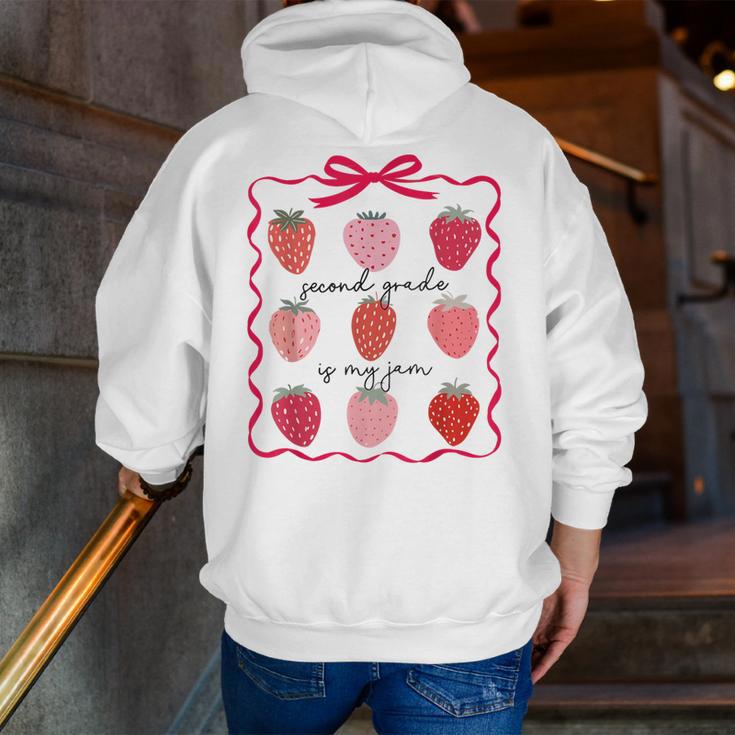 Women Second Grade Is My Jam Strawberry First Kids Teacher Men Zip Up Hoodie Back Print, First Grade Teacher Hoodies, funny gift Women Second Grade Is My Jam Strawberry First Kids Teacher Men Zip Up Hoodie Back Print, First Grade Teacher Hoodies, funny gift