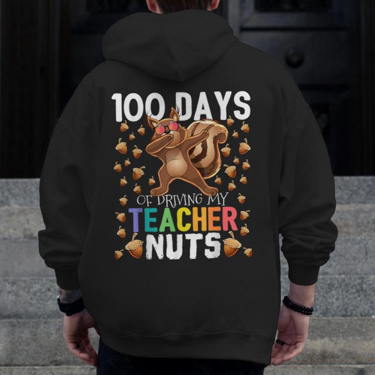 100 Days Of Driving My Teacher Nuts Dabbing Squirrel School Men Zip Up Hoodie Back Print, funny design 100 Days Of Driving My Teacher Nuts Dabbing Squirrel School Men Zip Up Hoodie Back Print, funny design