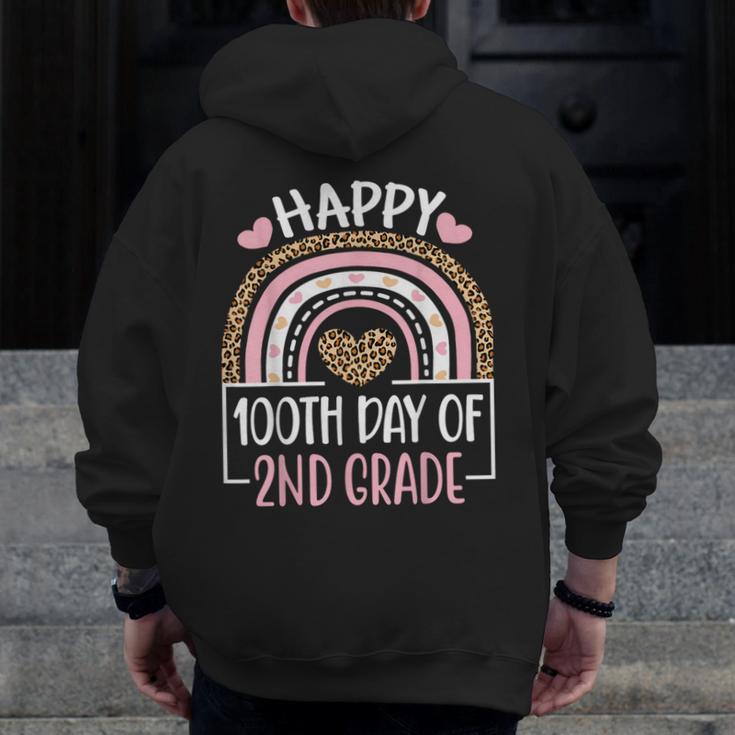 100th Day Of 2nd Grade 100 Days Of School Teacher Men Zip Up Hoodie Back Print, 2nd Grade Teacher Gifts, funny design 100th Day Of 2nd Grade 100 Days Of School Teacher Men Zip Up Hoodie Back Print, 2nd Grade Teacher Gifts, funny design