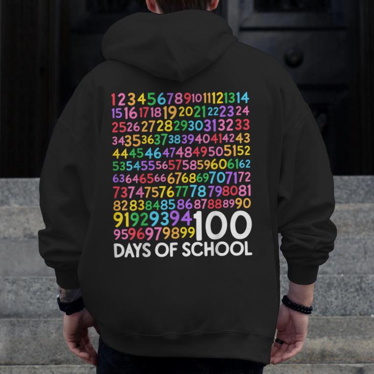 100th Day Of School Teacher Kids 100 Days Math Numbers Men Zip Up Hoodie Back Print, funny design 100th Day Of School Teacher Kids 100 Days Math Numbers Men Zip Up Hoodie Back Print, funny design