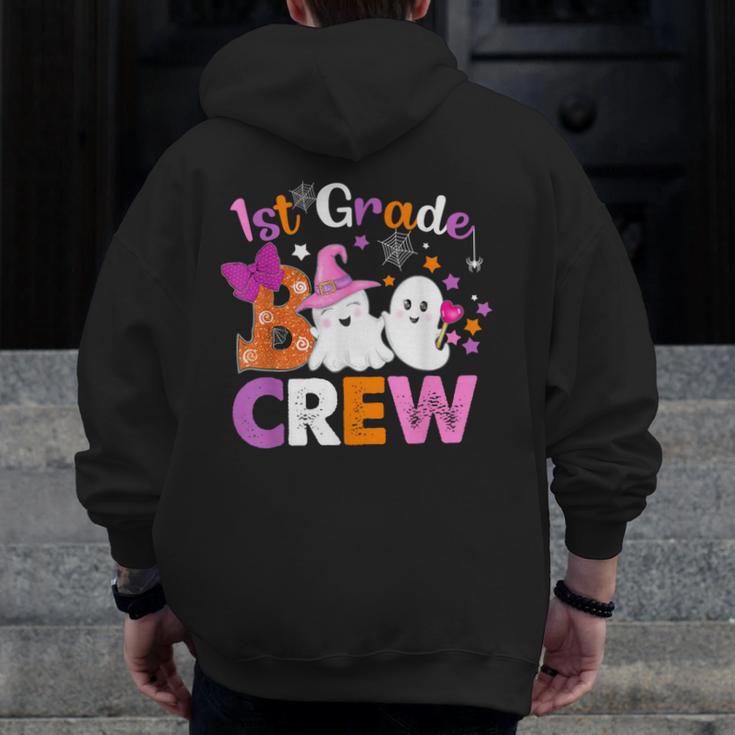 1st Grade Boo Crew First Grade Halloween Costume Teacher Kid Men Zip Up Hoodie Back Print, First Grade Teacher Gifts, funny design 1st Grade Boo Crew First Grade Halloween Costume Teacher Kid Men Zip Up Hoodie Back Print, First Grade Teacher Gifts, funny design