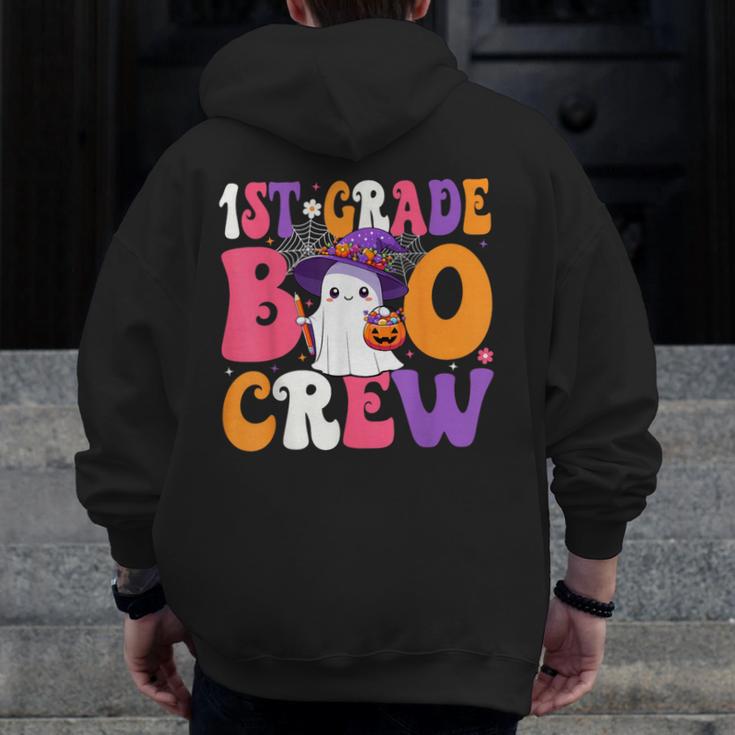 1st Grade Boo Crew Halloween First Grade Halloween Teacher Men Zip Up Hoodie Back Print, First Grade Teacher Gifts, funny design 1st Grade Boo Crew Halloween First Grade Halloween Teacher Men Zip Up Hoodie Back Print, First Grade Teacher Gifts, funny design