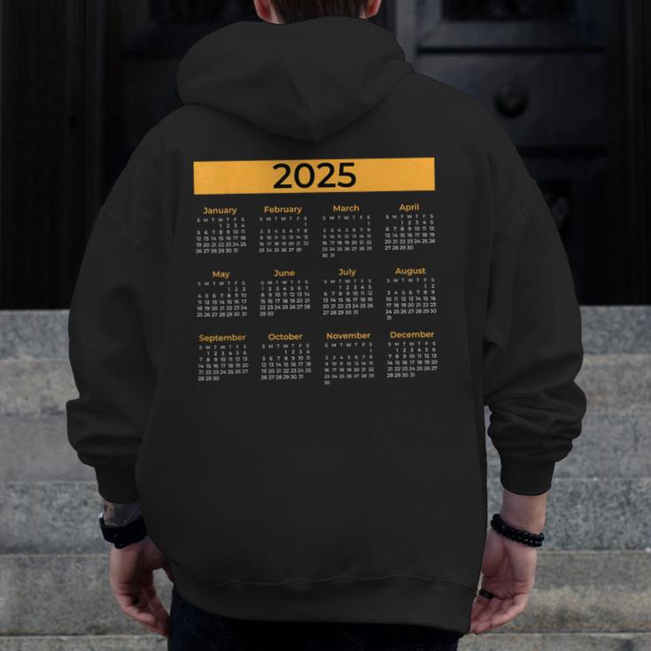 2025 Calendar For Planners Teachers Offices Months Men Zip Up Hoodie Back Print, funny design 2025 Calendar For Planners Teachers Offices Months Men Zip Up Hoodie Back Print, funny design