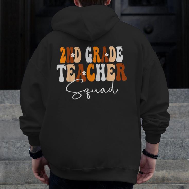 2nd Grade Teacher Squad Cute Women Groovy Fall Autumn Lovers Men Zip Up Hoodie Back Print, Groovy Teacher Gifts, 2nd Grade Teacher Gifts, funny design 2nd Grade Teacher Squad Cute Women Groovy Fall Autumn Lovers Men Zip Up Hoodie Back Print, Groovy Teacher Gifts, 2nd Grade Teacher Gifts, funny design