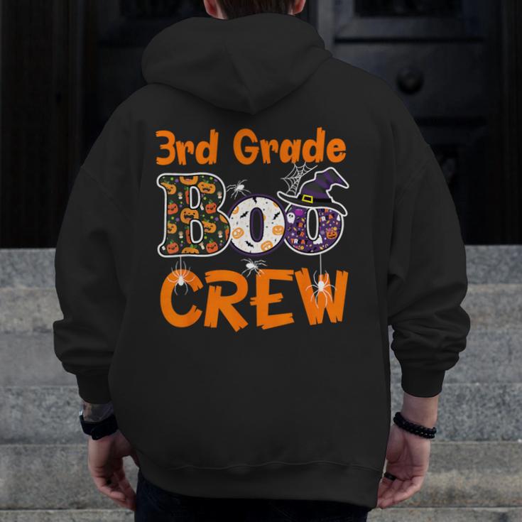 3rd Grade Boo Crew Halloween Teachers Students Costume Men Zip Up Hoodie Back Print, funny design 3rd Grade Boo Crew Halloween Teachers Students Costume Men Zip Up Hoodie Back Print, funny design