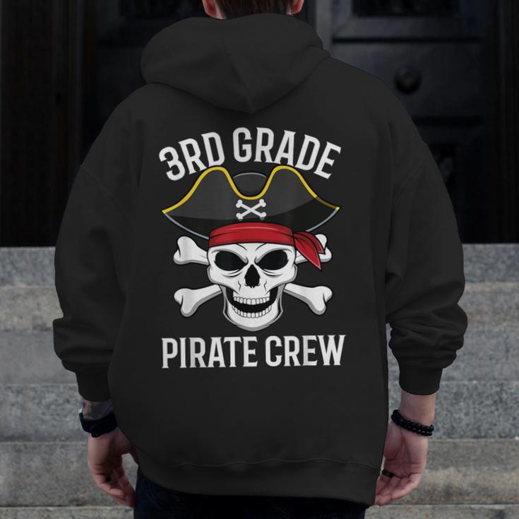 3rd Grade Pirate Crew Halloween Costume Student Teacher Men Zip Up Hoodie Back Print, funny design 3rd Grade Pirate Crew Halloween Costume Student Teacher Men Zip Up Hoodie Back Print, funny design