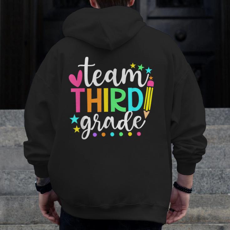 3rd Grade Team Pencil Teacher Student Back To School Girls Men Zip Up Hoodie Back Print, funny design 3rd Grade Team Pencil Teacher Student Back To School Girls Men Zip Up Hoodie Back Print, funny design