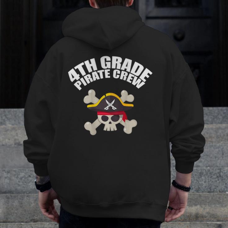 4th Grade Pirate Crew Halloween Costume Cool Teacher Student Men Zip Up Hoodie Back Print, 4th Grade Teacher Gifts, funny design 4th Grade Pirate Crew Halloween Costume Cool Teacher Student Men Zip Up Hoodie Back Print, 4th Grade Teacher Gifts, funny design