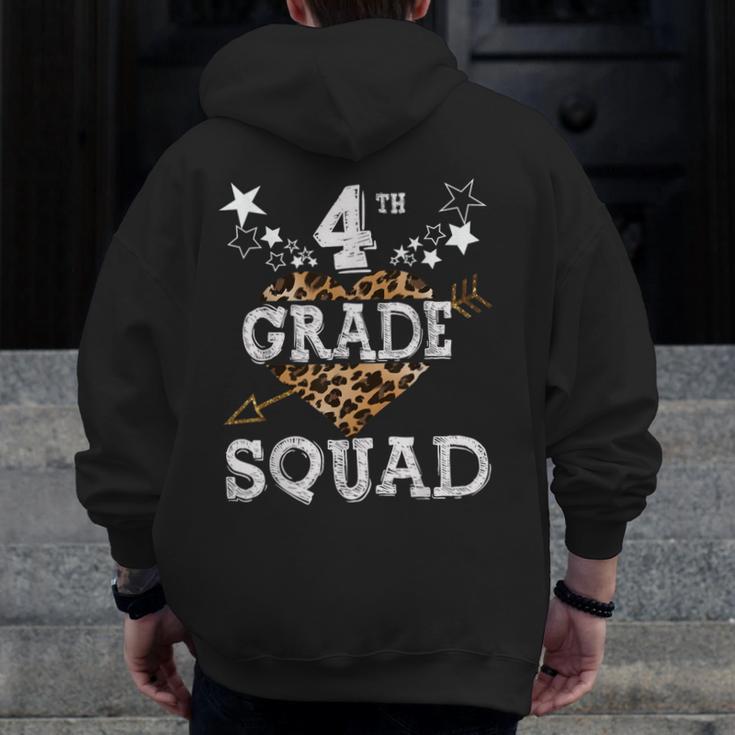 4th Grade Squad Star Team Leopard Teacher Crew Student Men Women Girls Kids Men Zip Up Hoodie Back Print, 4th Grade Teacher Gifts, funny design 4th Grade Squad Star Team Leopard Teacher Crew Student Men Women Girls Kids Men Zip Up Hoodie Back Print, 4th Grade Teacher Gifts, funny design