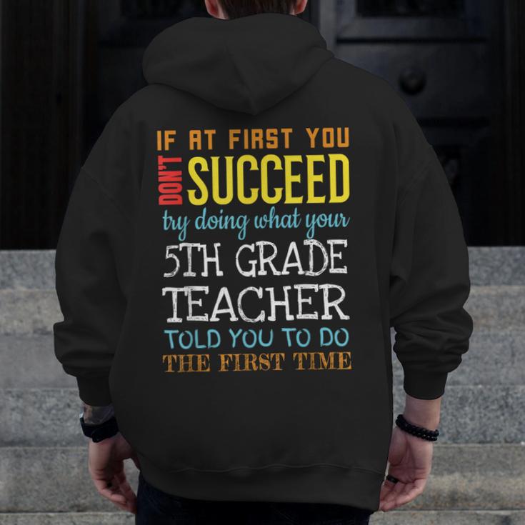 5th Grade Teacher Appreciation Men Zip Up Hoodie Back Print, funny design 5th Grade Teacher Appreciation Men Zip Up Hoodie Back Print, funny design