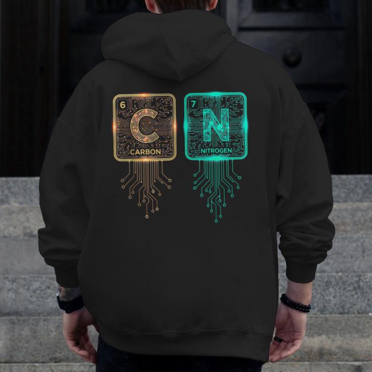 6 7 Science Chemistry Teacher Periodic Table Meme Men Zip Up Hoodie Back Print, Science Teacher Gifts, funny design