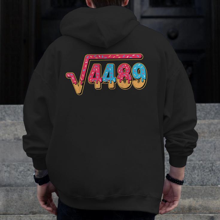 67 Ice Cream Drip Meme Math Teacher School Square Root 4489 Men Zip Up Hoodie Back Print, funny design