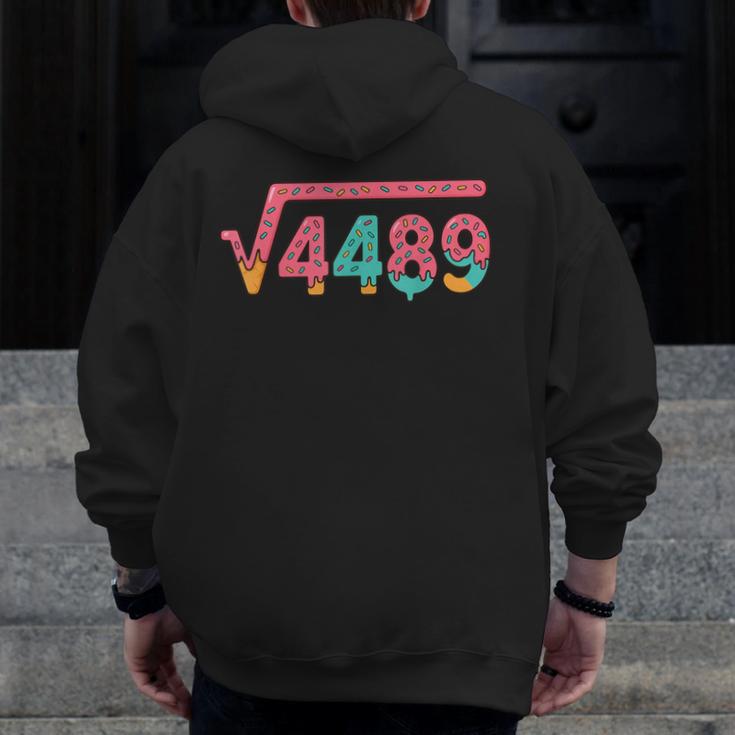 67 Ice Cream Drip Meme Square Root 4489 Slang Math Teacher Men Zip Up Hoodie Back Print, funny design