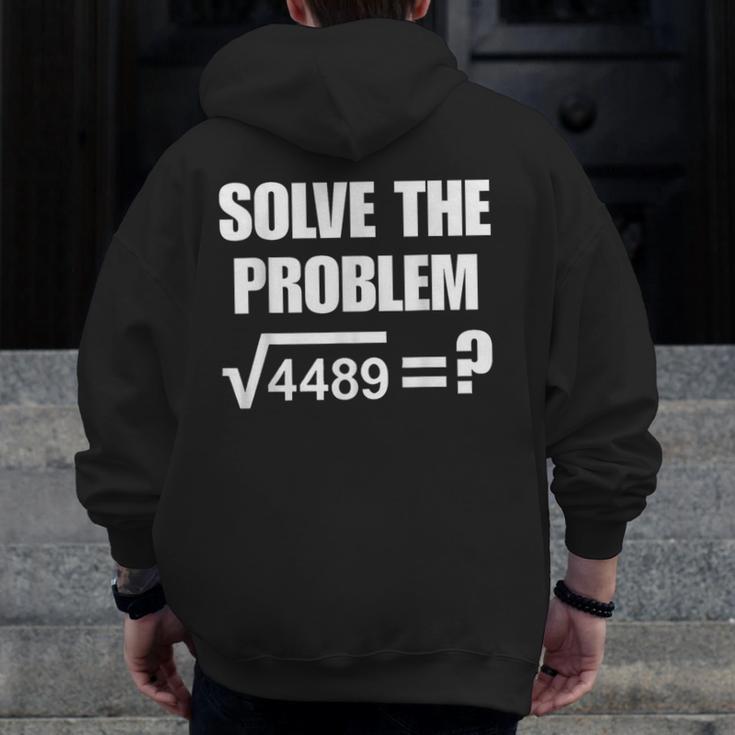 67 Meme Math Six Seven Teacher Brainrot Joke Men Zip Up Hoodie Back Print, funny design