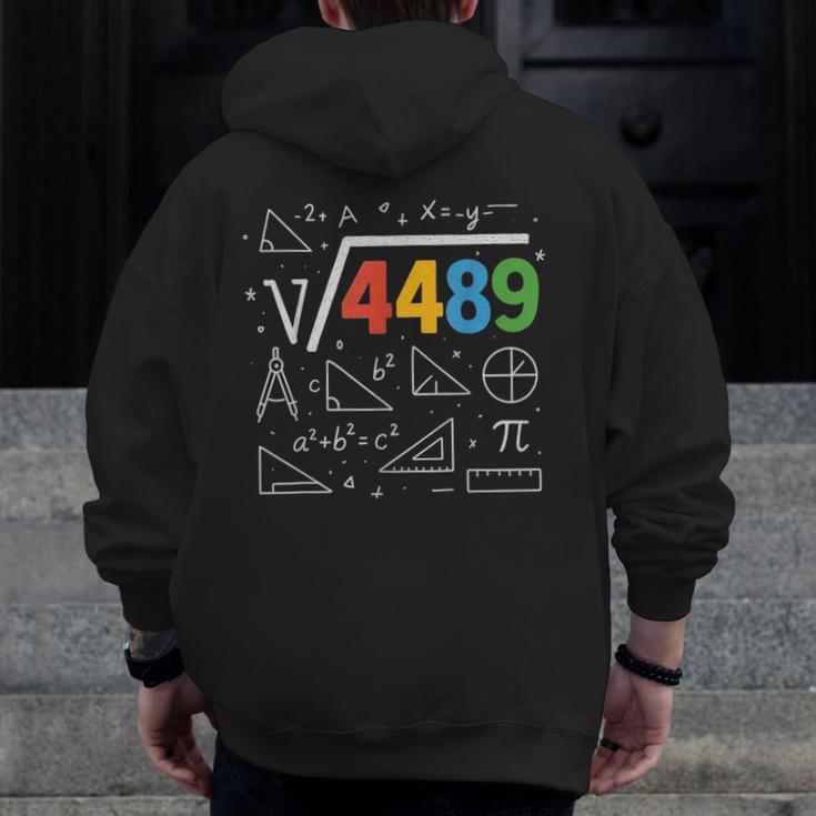 67 Meme Square Root 4489 Slang Six Seven Math Teacher Men Zip Up Hoodie Back Print, funny design 67 Meme Square Root 4489 Slang Six Seven Math Teacher Men Zip Up Hoodie Back Print, funny design