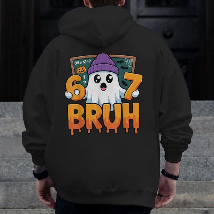 67 Teacher Ghost Six Seven Meme Math Equation Bruh Halloween Men Zip Up Hoodie Back Print, funny design 67 Teacher Ghost Six Seven Meme Math Equation Bruh Halloween Men Zip Up Hoodie Back Print, funny design