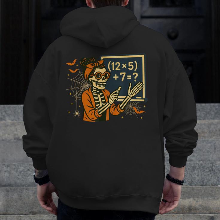 67 Teacher Halloween Skeleton Six Seven Meme Math Men Zip Up Hoodie Back Print, funny design 67 Teacher Halloween Skeleton Six Seven Meme Math Men Zip Up Hoodie Back Print, funny design