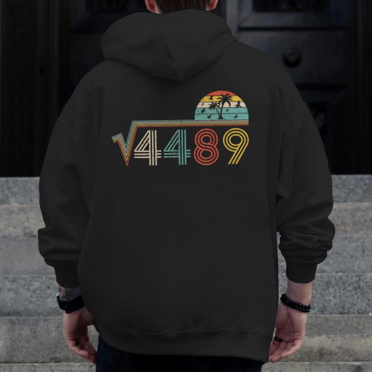 67 Vintage Meme Square Root 4489 Slang Math Teacher Men Zip Up Hoodie Back Print, funny design
