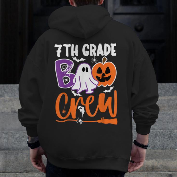 7th Grade Boo Crew Teacher Student Halloween Costume Men Zip Up Hoodie Back Print, funny design 7th Grade Boo Crew Teacher Student Halloween Costume Men Zip Up Hoodie Back Print, funny design