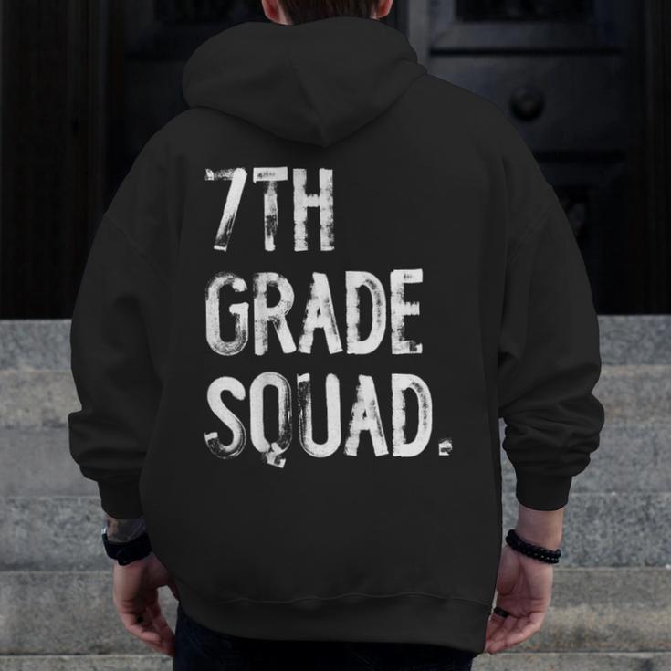 7th Grade Squad Back To School Student Teacher Men Zip Up Hoodie Back Print, funny design 7th Grade Squad Back To School Student Teacher Men Zip Up Hoodie Back Print, funny design