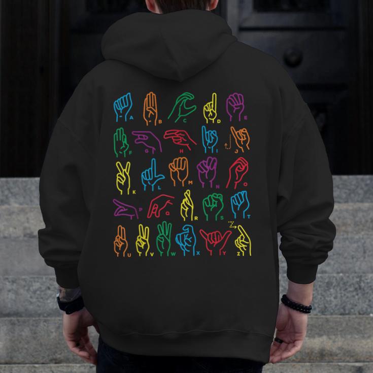 ABC Sign Language Chart Teacher Hand Letter Alphabet ASL Men Zip Up Hoodie Back Print, funny design ABC Sign Language Chart Teacher Hand Letter Alphabet ASL Men Zip Up Hoodie Back Print, funny design