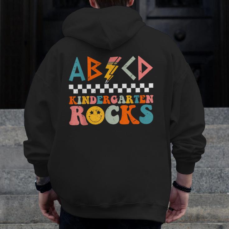ABCD Kindergarten Rocks Back To School Teacher Kindergarten Men Zip Up Hoodie Back Print, funny design ABCD Kindergarten Rocks Back To School Teacher Kindergarten Men Zip Up Hoodie Back Print, funny design